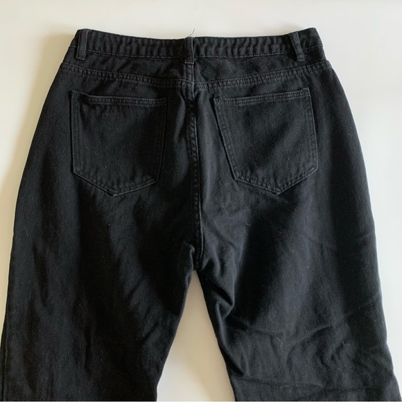 Shein Jeans Mens 30x32 Black Distressed Baggy Punk Rock Thrashed Skater Worn - Picture 6 of 13